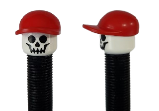 Skull Head | Red Cap | AV | Brick Caps | Sold as Pair