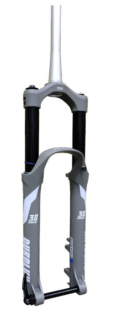 29" Durolux38-EVO EQ RC+ CARTRIDGE SEMI OPEN BATH Suspension Fork, 15x110mm Thru-Axle - 170mm Travel, Boost, Team Grey Gloss, SR Suntour
