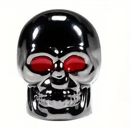A/V Cap - Skull, Grey, Sold Individually