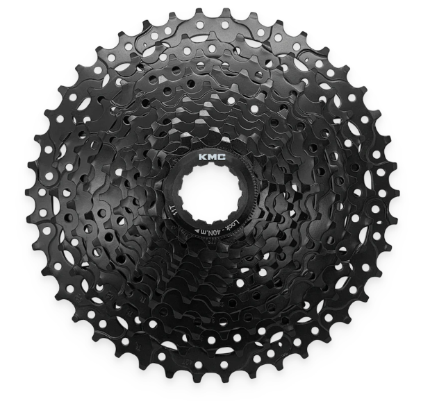 11 Speed Cassette, 11-42T - ED Coated Black, Hardened Steel, KMC, Made In Taiwan