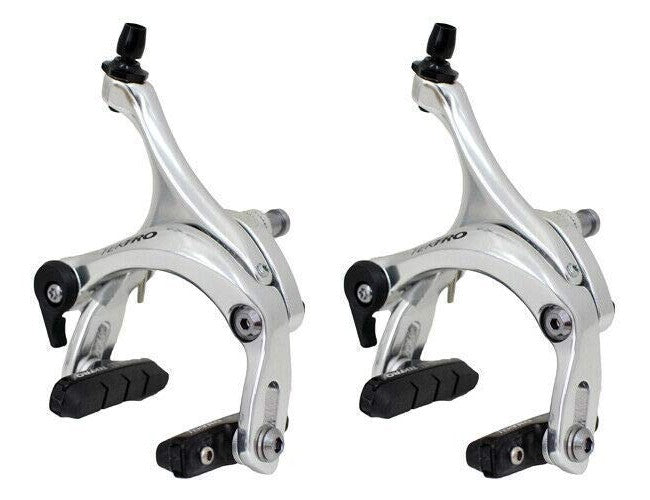 39-51mm Reach Dual Pivot Caliper Set, Road - Front & Rear, Recessed, QR, Alloy, Silver, Tektro