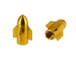 A/V Cap - Guided Missile, Gold, 28mm, Sold Individually