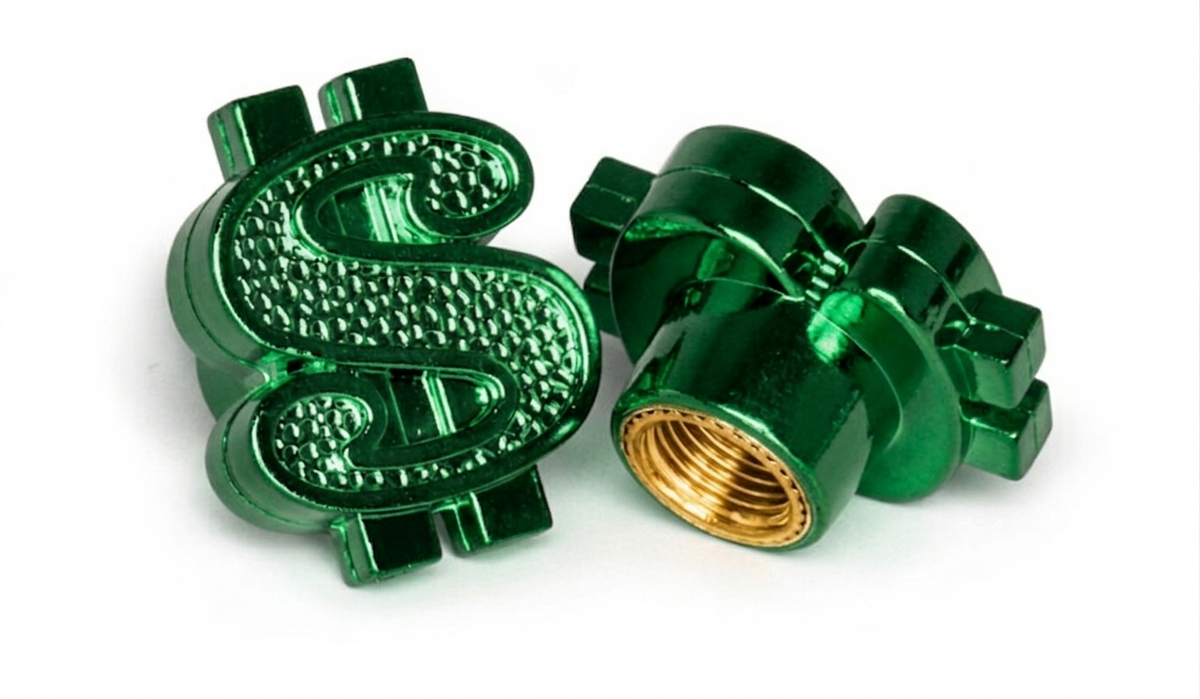 A/V Cap - Money Sign, Green, Sold Individually
