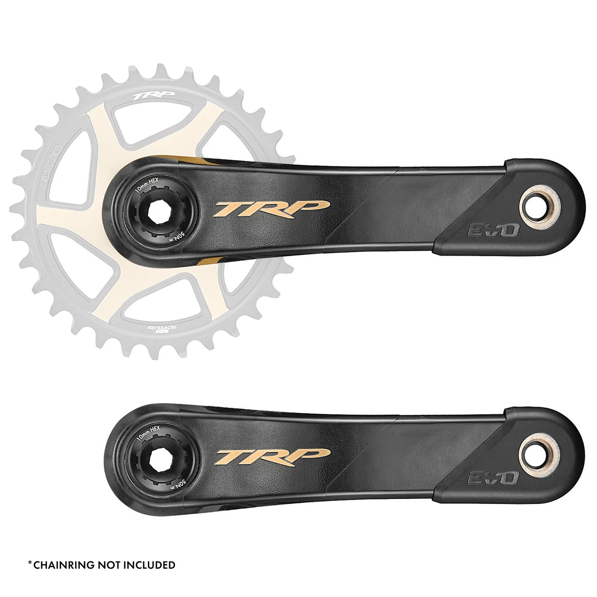 "NEW" - TRP Crank arm, Mod.CK-M9070, carbon, L:165mm /83/104.5/107, (DH), black/gold.