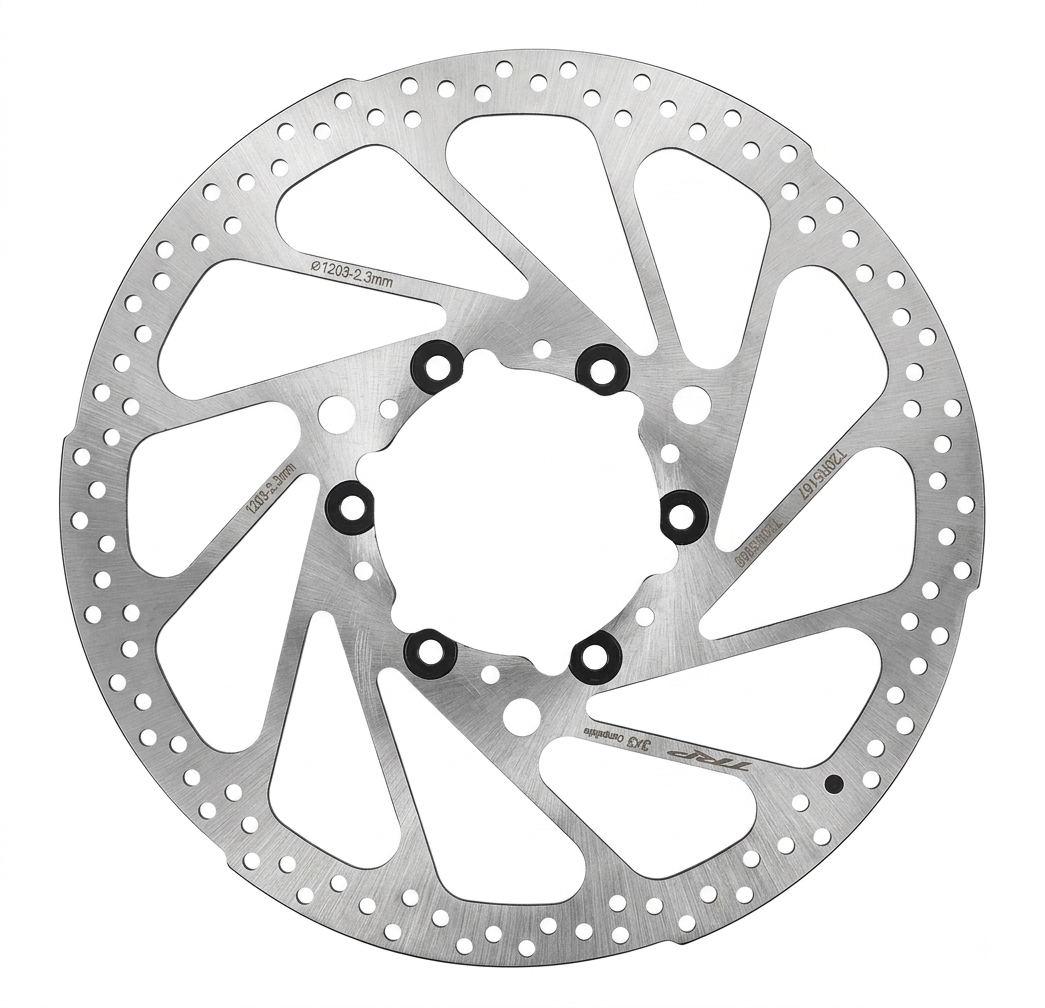 "NEW" 203mm 6 Bolt Rotor, 2.3mm - Stainless Steel, For PCD 72.25 3x3 Gear Hub, M5 x 10mm Bolts Included, Mod.TR203-57E, TRP