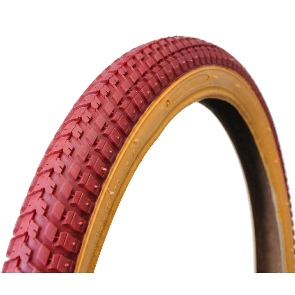 TYRE - BMX 20 x 1.75 RED/GUM WALL (Like Snake Belly)