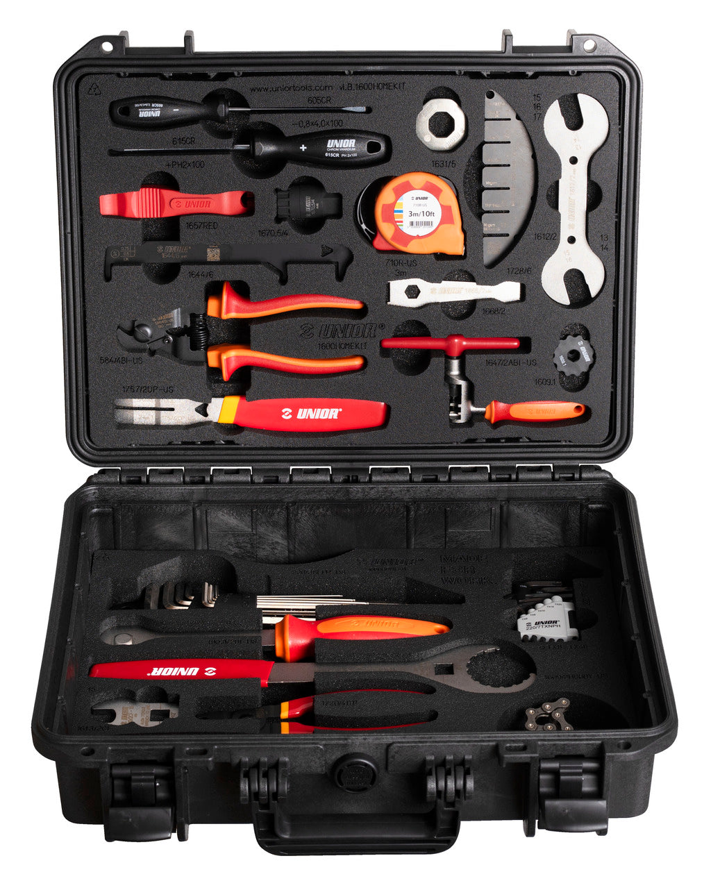 "NEW" - Unior Set of Tools 34 pcs - Home Kit 2.0 - Incls Hardcase 640041 Professional Bicycle tools, quality guaranteed