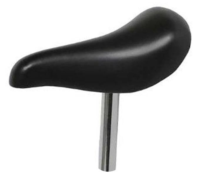 "NEW" - SADDLE (Black) WITH 22.2mm SEAT CHROME POST fits 12" bikes (Post length 120mm)