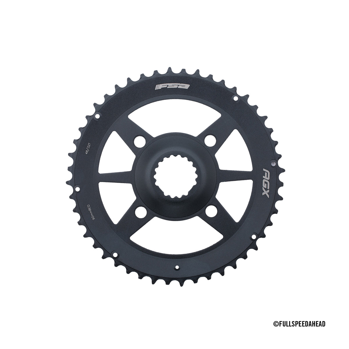 "NEW" - Chain Ring - AGX DM CR SB Black 46T N11 (46/30),WA740A