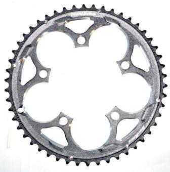130mm BCD, 5H Road Chainring, 53T - 8/9/10 Speed, Alloy, Black, Pro Series