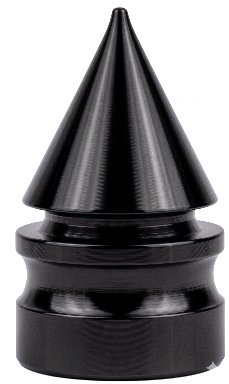 A/V Cap - Pointed Cone, Black, Sold Individually