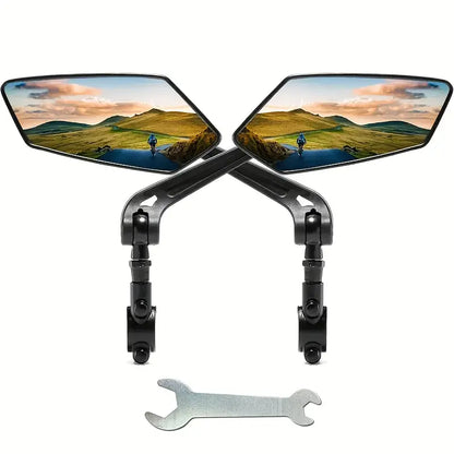 2pcs high-definition glass adjustable bicycle rearview mirror, 360°