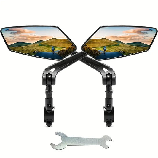 2pcs high-definition glass adjustable bicycle rearview mirror, 360°
