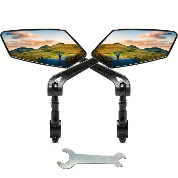 2pcs high-definition glass adjustable bicycle rearview mirror, 360°