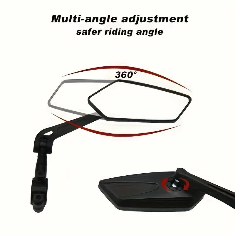 2pcs high-definition glass adjustable bicycle rearview mirror, 360°