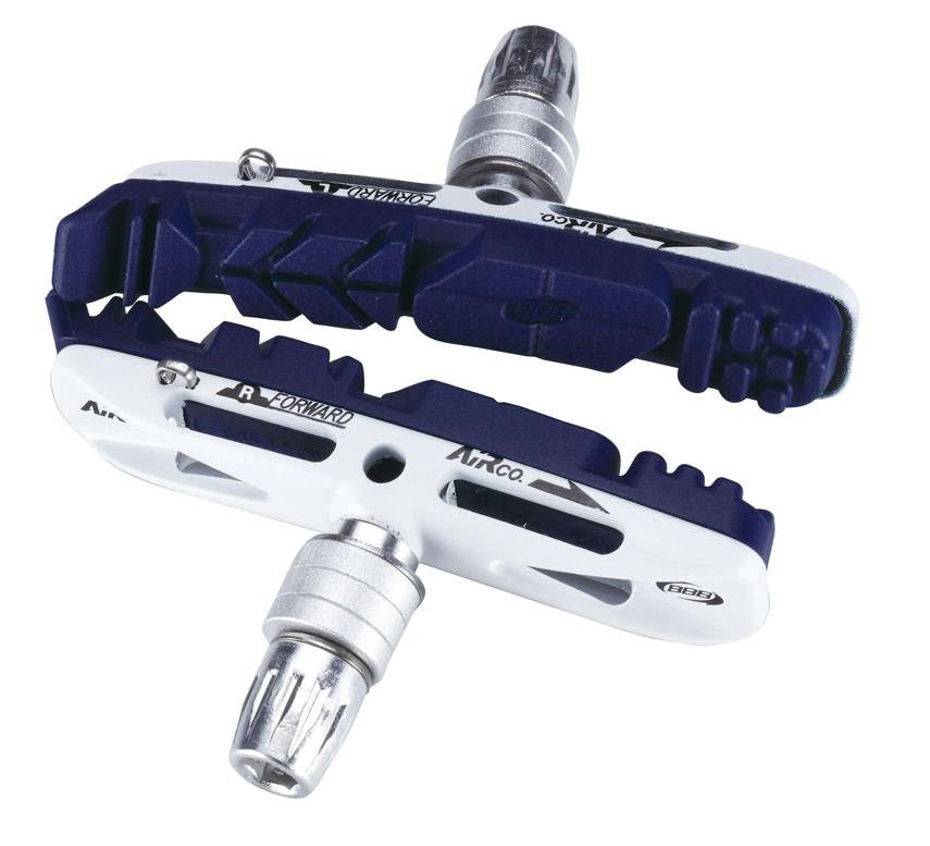 BBS-17HP AIRCO MTB BRAKE SHOES WHT BLUE HP 2Pairs