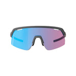 SPORTSGLASSES VALOR MATT TRANSPARENT DARK GREY FLUX BLUE MLC LENS W/EXTRA CLEAR LENS ANTIFOG+OLEOPHO