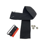 B&W PULL HANDLE BLACK CURV + RED FLAG
