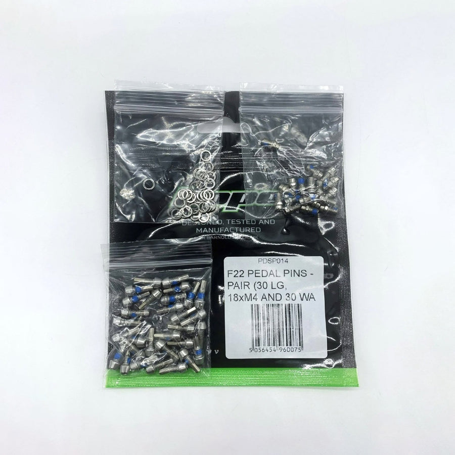 F22 PEDAL PINS -PAIR (30 LG, 18XM4 AND 30 WASHER)