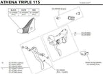COMPL. LEFT EP-BRAKE LEVER ATHENA TR BL