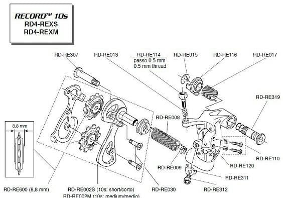 RECORD GEAR ATTATCH BOLT
