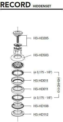BOLT WASHER NUT SET FOR THREADLESS HEADSET  1-18”
