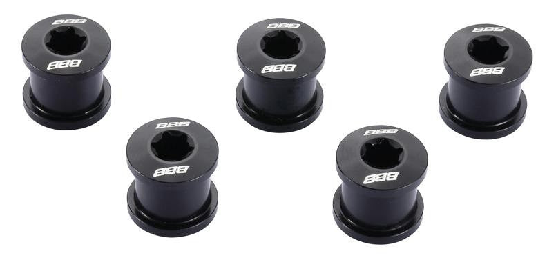 BCR-51.BK HEXSTARS CHAINRING BOLTS BLACK 5PCS