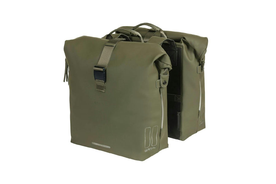 BASIL SOHO DOUBLE BAG NORDLICHT, 41L, MOSS GREEN
