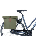 BASIL CITY DOUBLE PANNIER BAG 28-32L MOSS GREEN