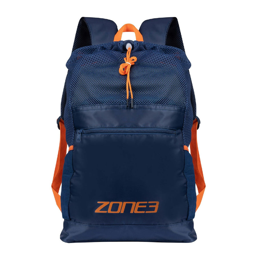 ZONE3 LARGE MESH TRAINING BACKPACK – BLUE/ORANGE