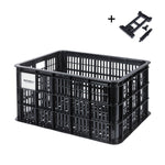 BASIL BICYCLE CRATE MIK 2.0 L 40L BLACK RECYCLED