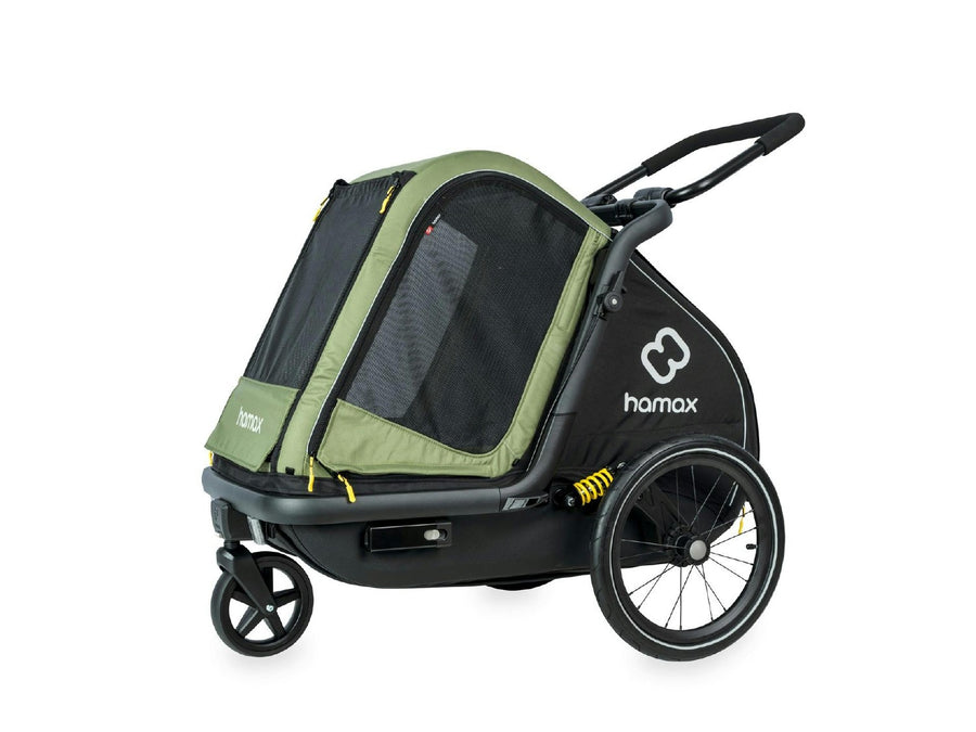 HAMAX PLUTO DOG TRAILER GREEN/BLACK MEDIUM