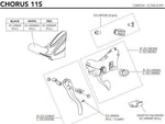 COMPL. LEFT EP-BRAKE LEVER CHORUS