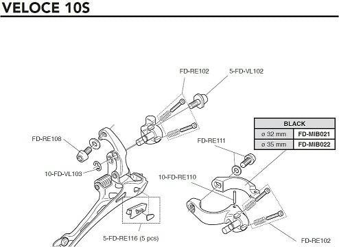 5 MM DERAILLEUR-CLIP FIXING BOLT