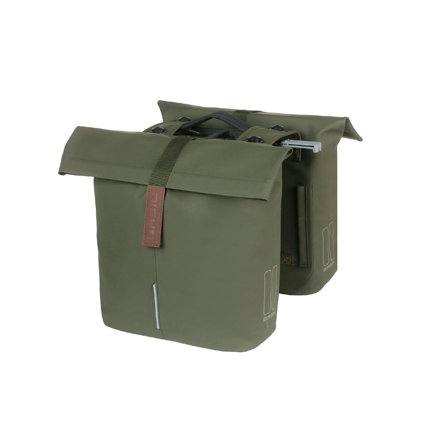 BASIL CITY DOUBLE PANNIER BAG MIK 28-32L MOSS GREEN