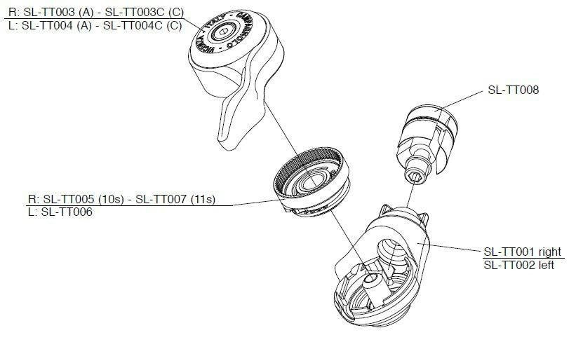 INDEXED INSERT FOR LEFT BAR-END CONTROL LEVERS