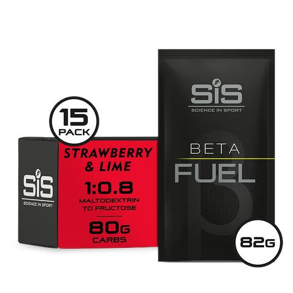 SIS BETA FUEL 80 SACHETS 15 X 82G STRAWBERRY AND LIME
