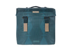BASIL ELEGANCE DOUBLE PANNIER BAG MIK, 40-49L, ESTATE BLUE