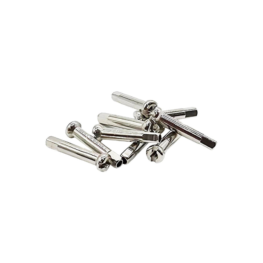 BOX 100 BRASS SILVER 2MM X 22MM DT NIPPLES