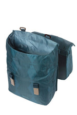 BASIL ELEGANCE DOUBLE PANNIER BAG MIK, 40-49L, ESTATE BLUE