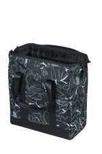 BASIL GRAND FLOWER BICYCLE SHOPPER, 23L, BLACK