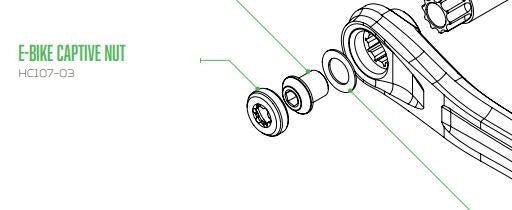 E-BIKE CRANK EXTRACTION NUT
