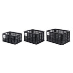 BASIL BICYCLE CRATE MIK 2.0 L 40L BLACK RECYCLED