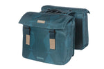 BASIL ELEGANCE DOUBLE PANNIER BAG MIK, 40-49L, ESTATE BLUE