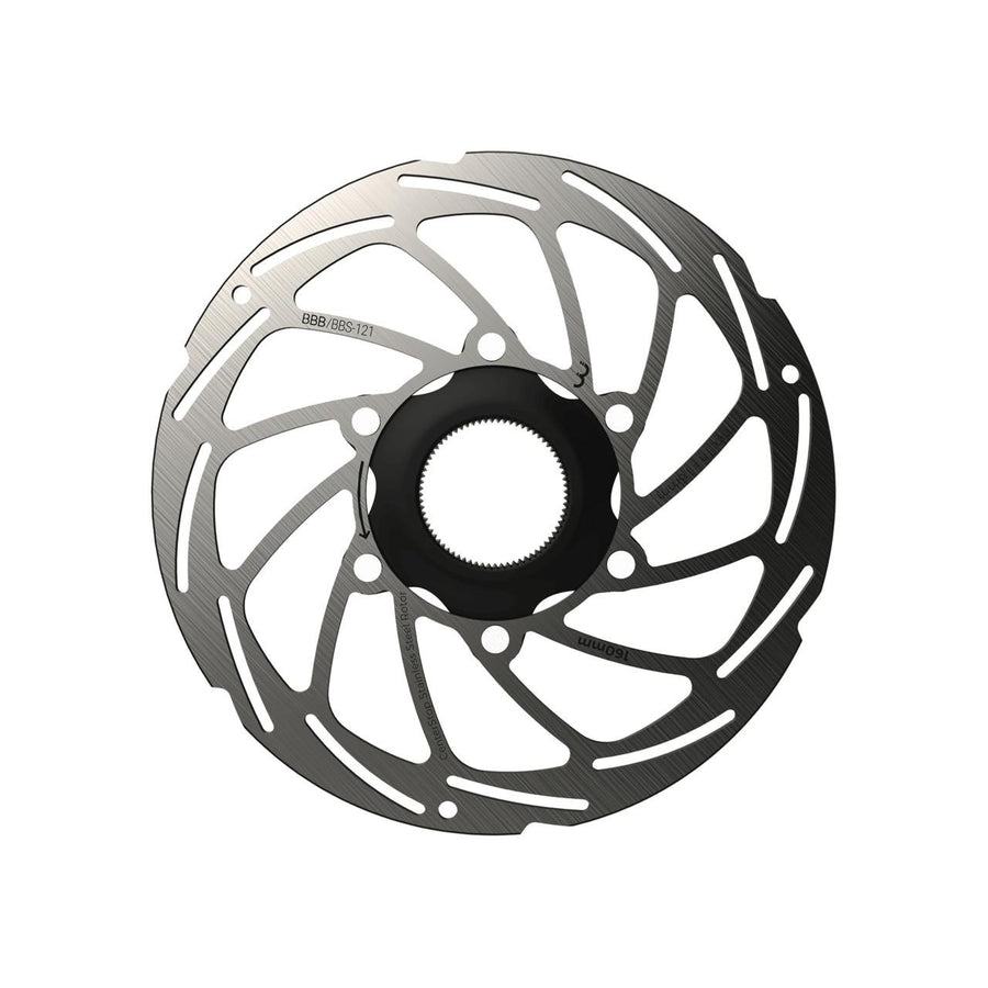 BBS-121-160 DISCBRAKE ROTOR CENTERSTOP SILVR 160MM