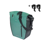 BASIL RIVO L SINGLE BAG TARPAULIN MIK 25-31L SILV GRN BLK