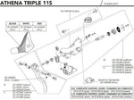 LH AT/CE BLK TRIPLE EP 11S W/O BRAKE LEVER