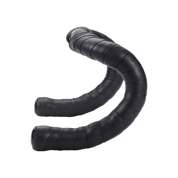 HANDLEBAR TAPE NANORIBBON GEL BLACK W/SCREW-ON