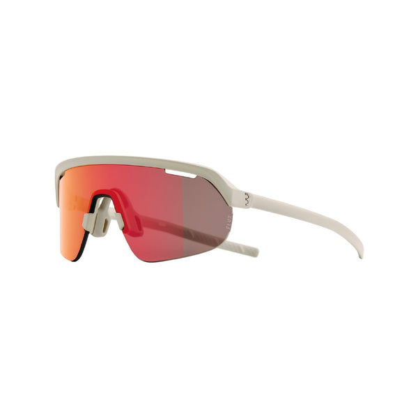 SPORTS GLASSES ARC MATT WARM GREY FLUX RED MLC LENS W/EXTRA CLEAR LENS ANTIFOG+OLEOPHOBIC
