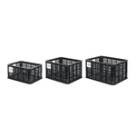 BASIL BICYCLE CRATE MIK 2.0 M 29.5L BLACK RECYCLED LOCKABLE